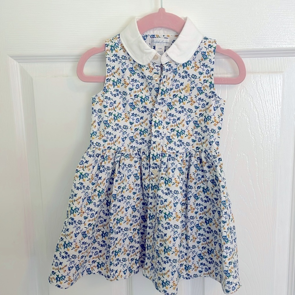Ralph Lauren Flora Cotton Oxford Shirtdress with Bloomers